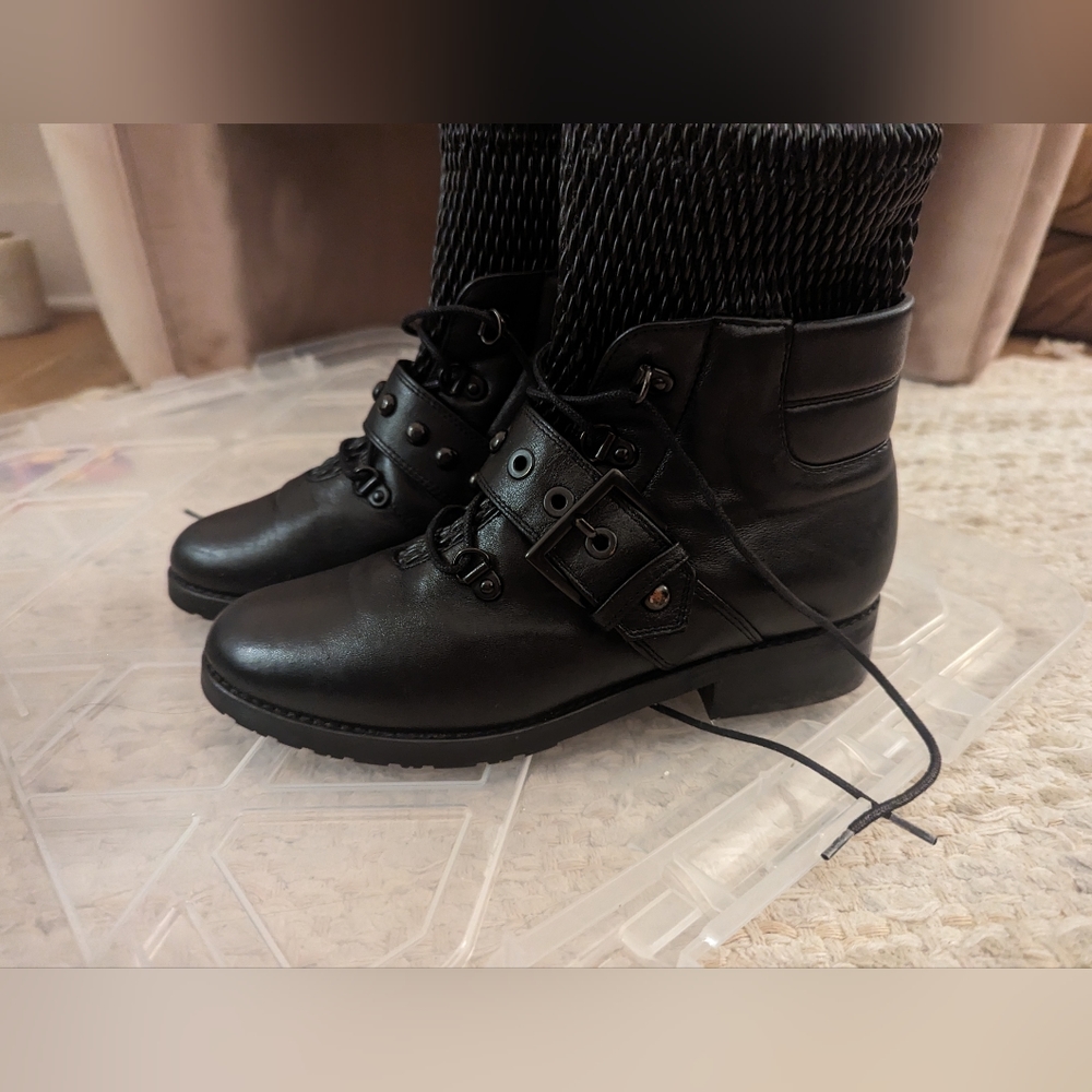 Stuart Weitzman combat boots